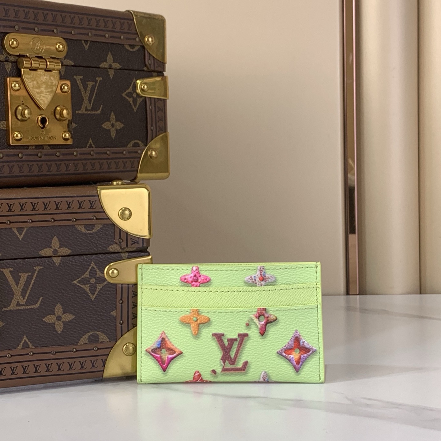 LV Style Beige Canvas Card Holder Bags Card Holder detail image 1 from source 770244