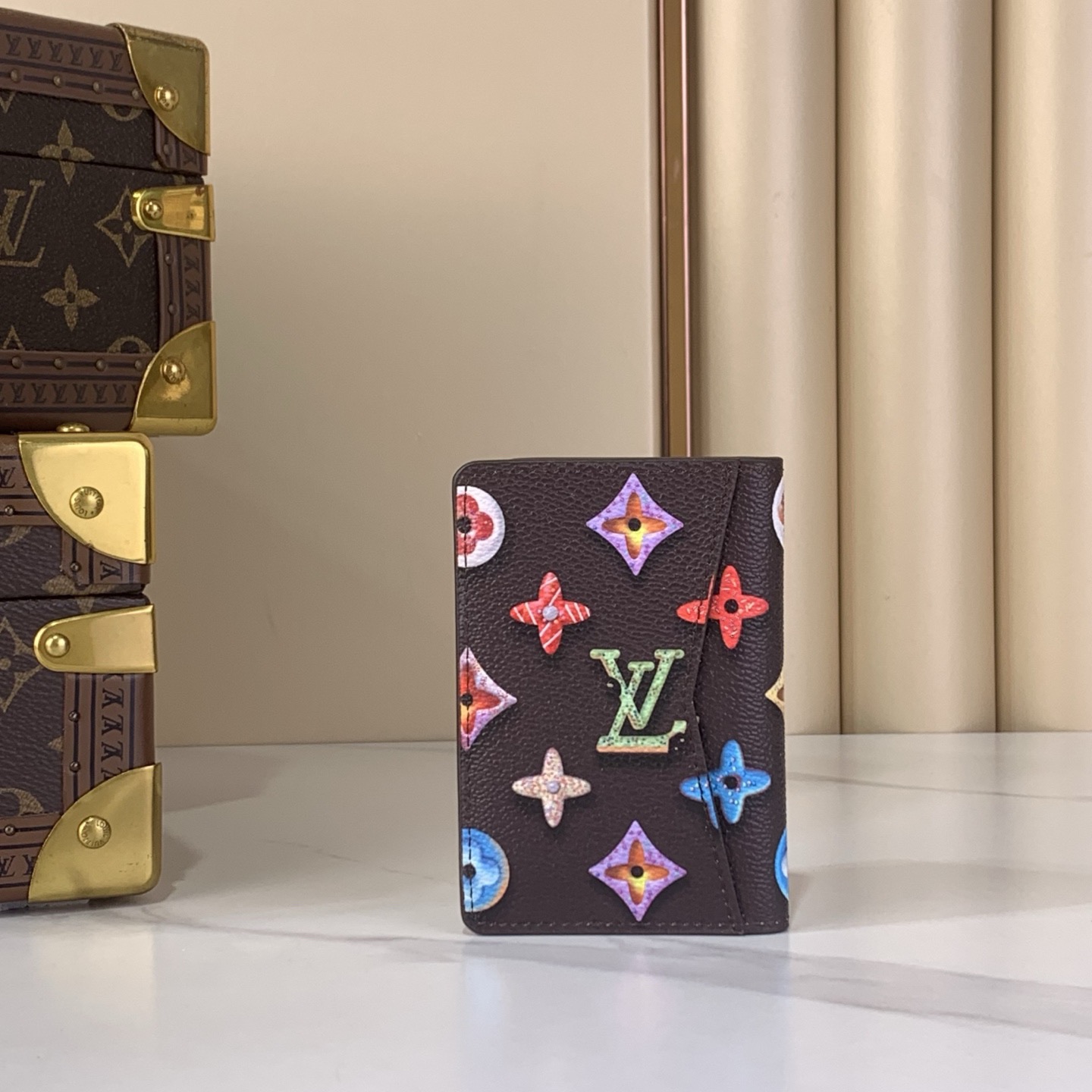 LV Style Beige Canvas Card Holder Bags Card Holder detail image 3 from source 770247