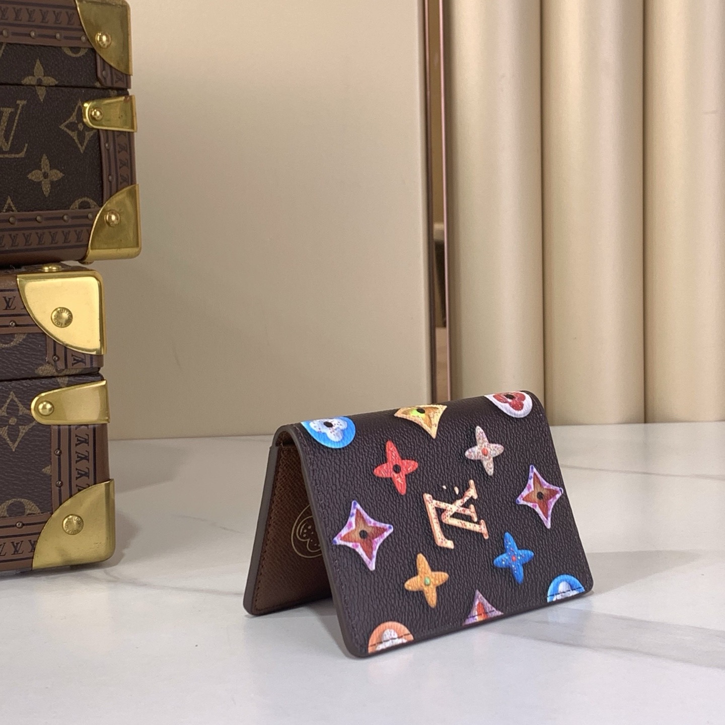 LV Style Beige Canvas Card Holder Bags Card Holder detail image 4 from source 770247