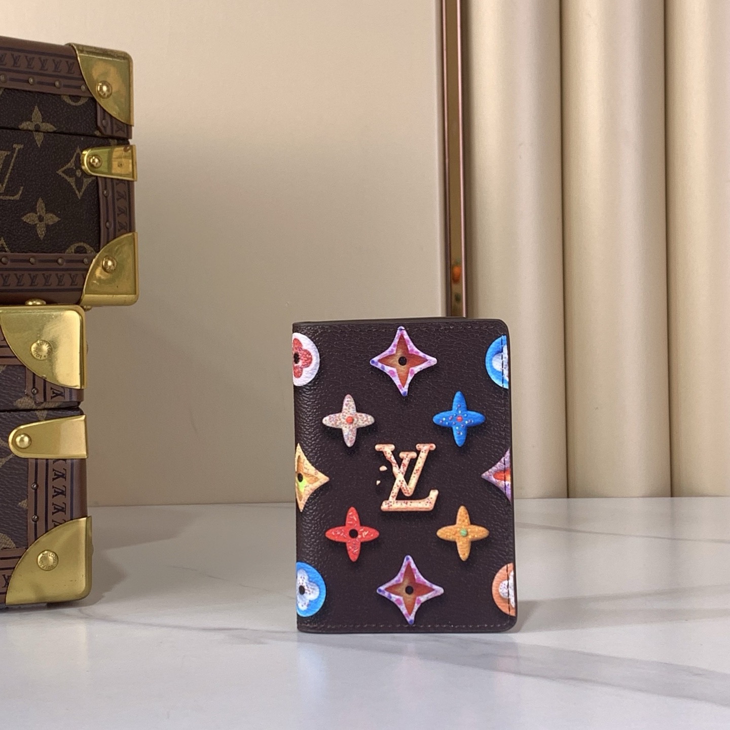 LV Style Beige Canvas Card Holder Bags Card Holder detail image 1 from source 770247