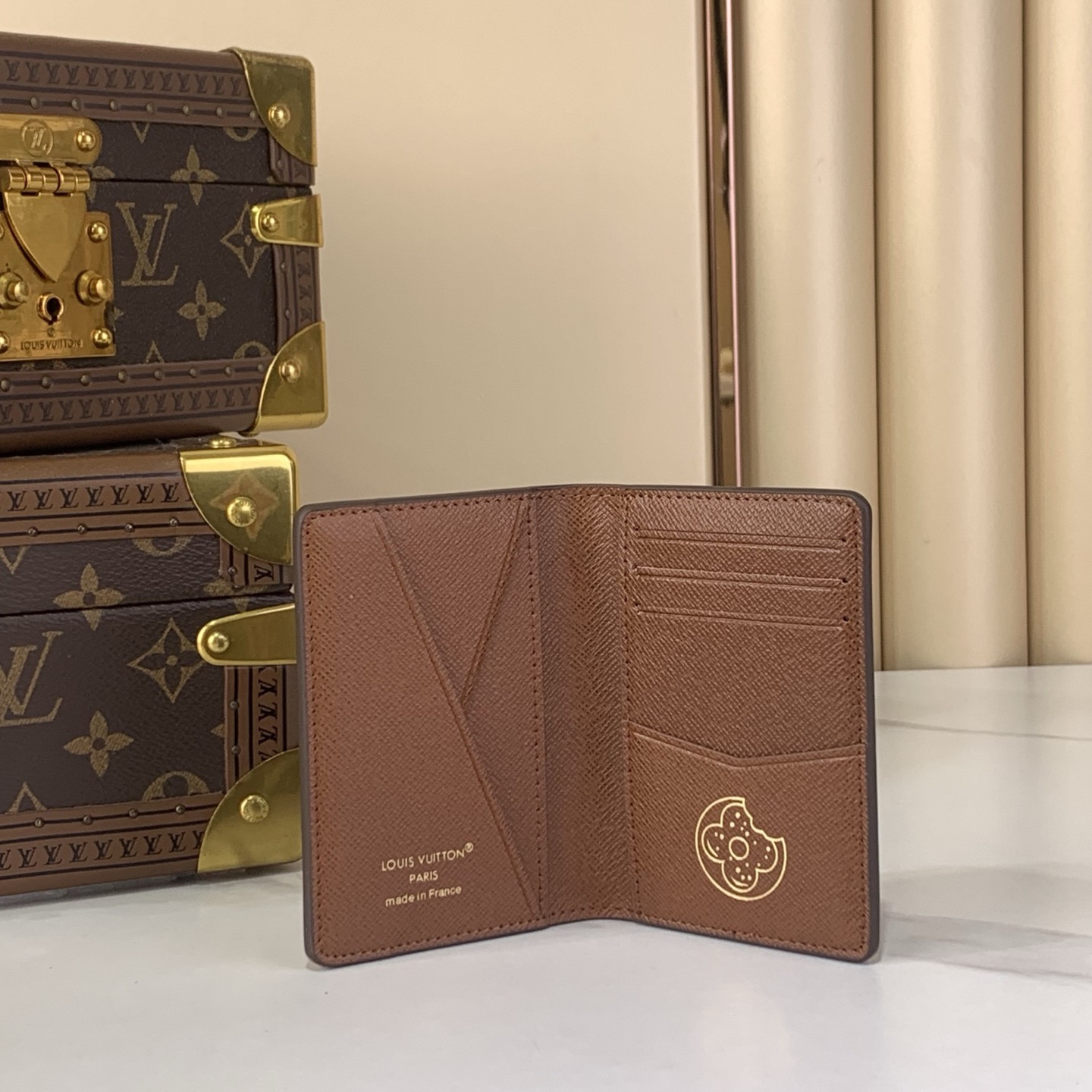 LV Style Beige Canvas Card Holder Bags Card Holder detail image 8 from source 770247