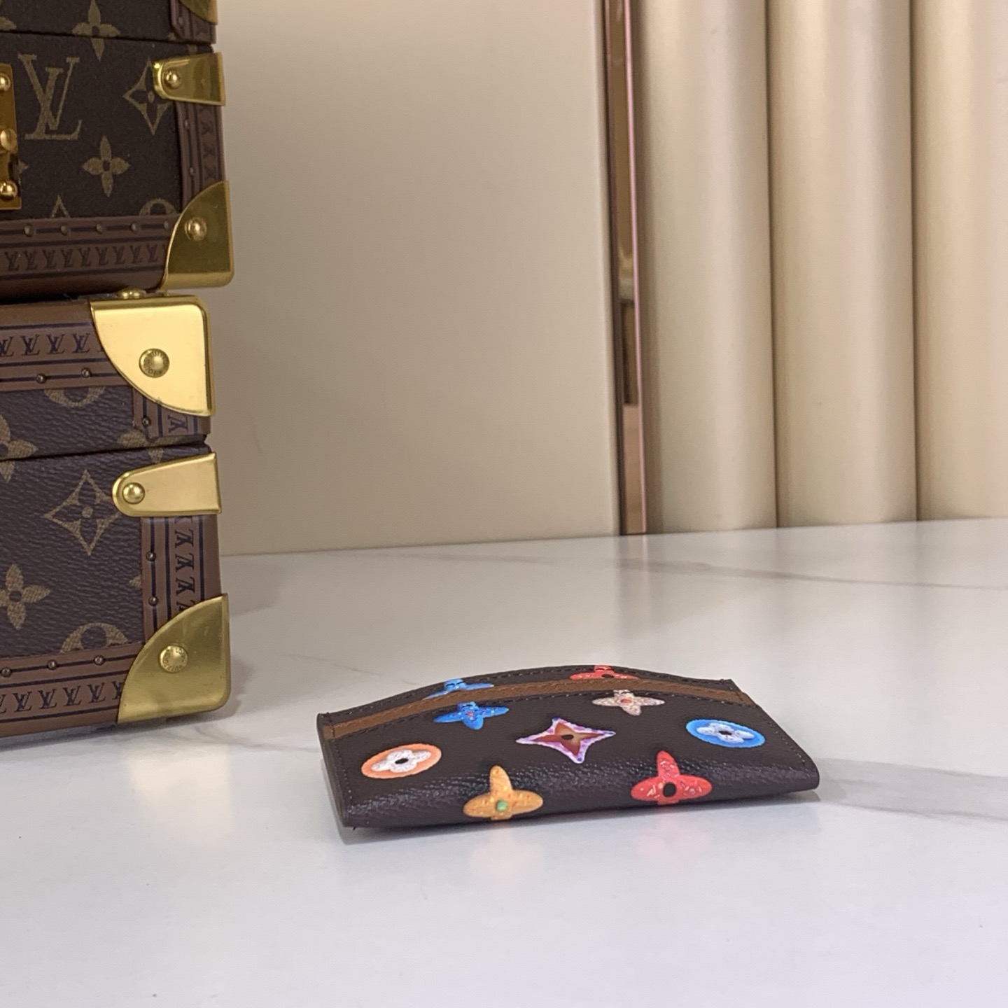 LV Style Beige Canvas Card Holder Bags Card Holder detail image 4 from source 770248