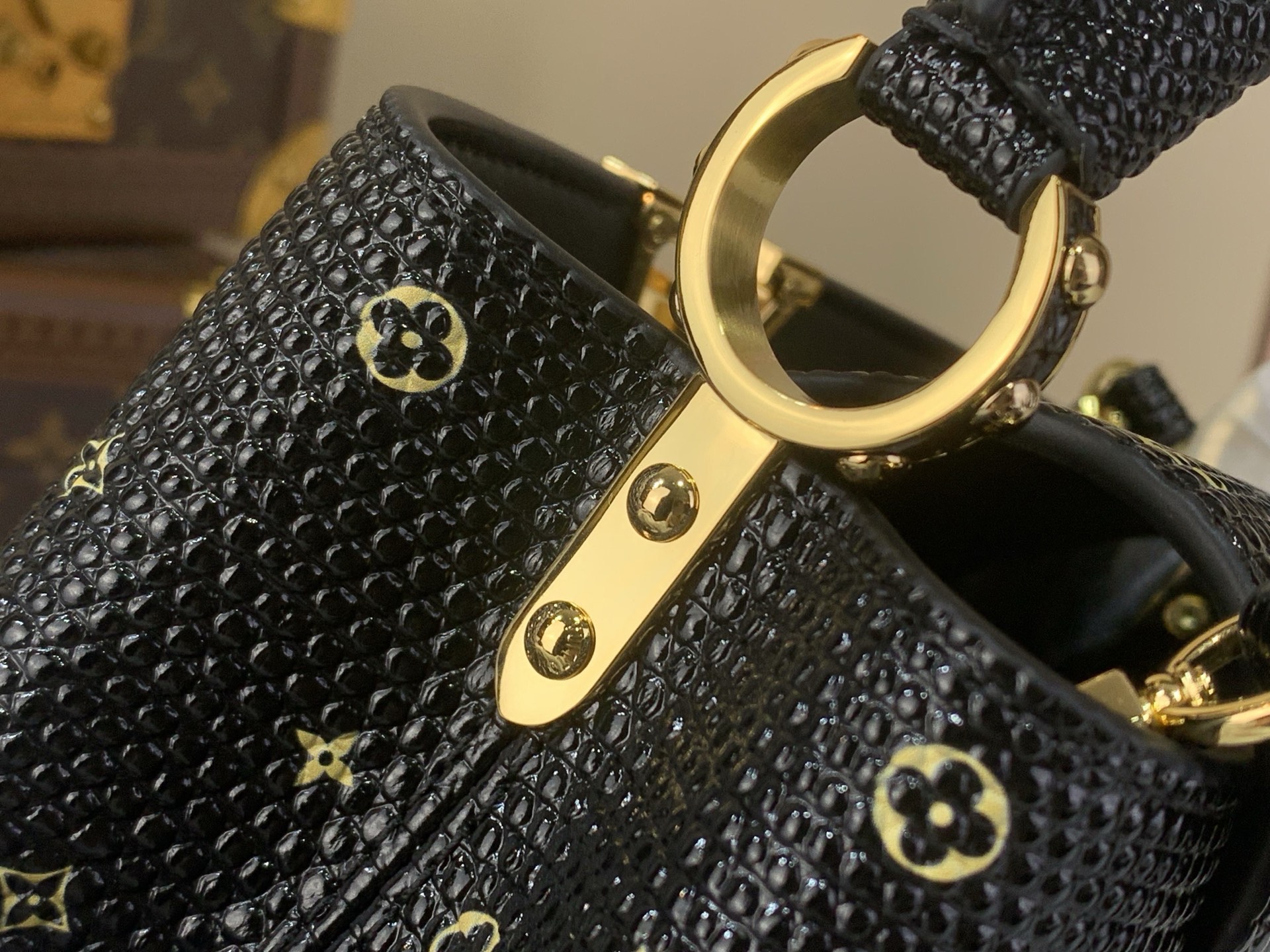 LV Style Black Leather Top Handle Bag style reference detail image 6 from source 770259