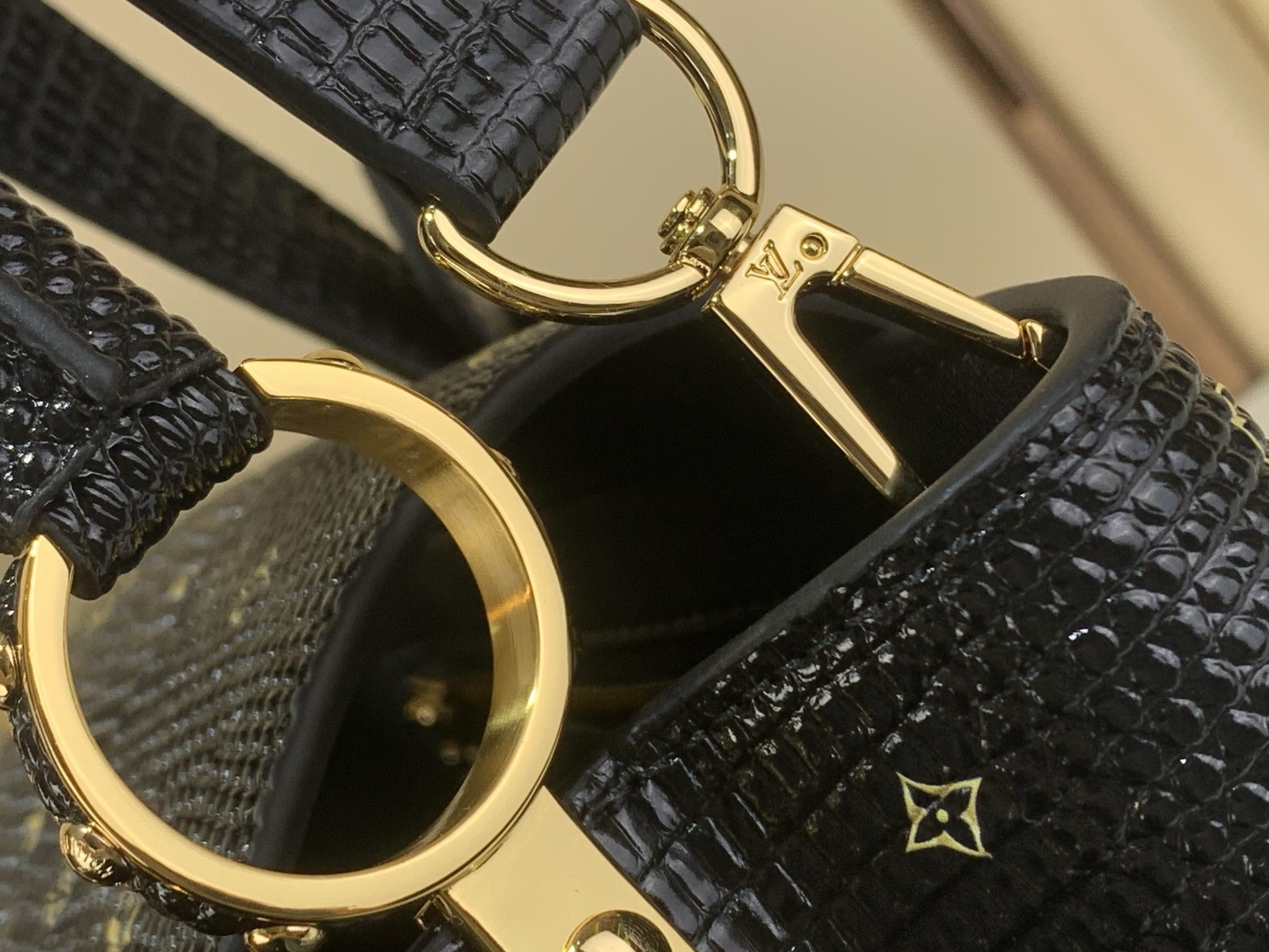 LV Style Black Leather Top Handle Bag style reference detail image 6 from source 770258