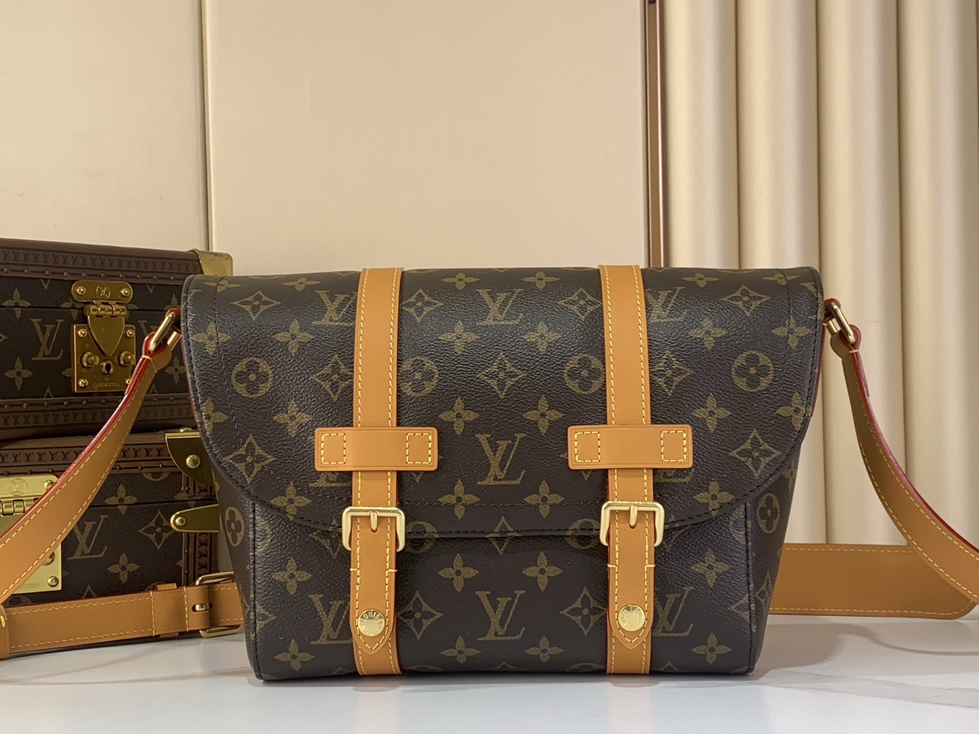 LV Style Beige Canvas Backpack Bags Backpack detail image 1 from source 770267