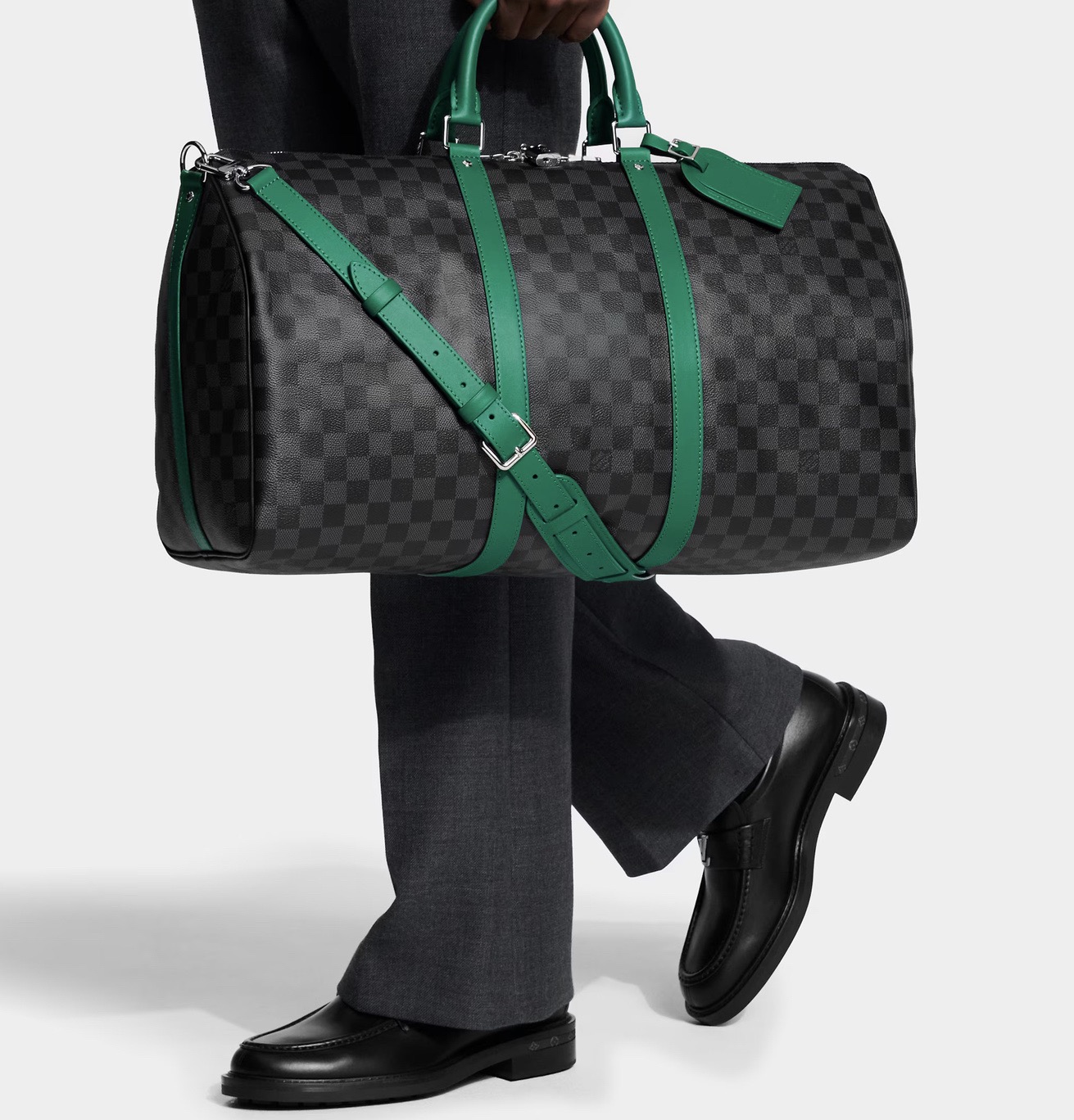 LV Style Black Leather Travel Bag style reference detail image 6 from source 770271