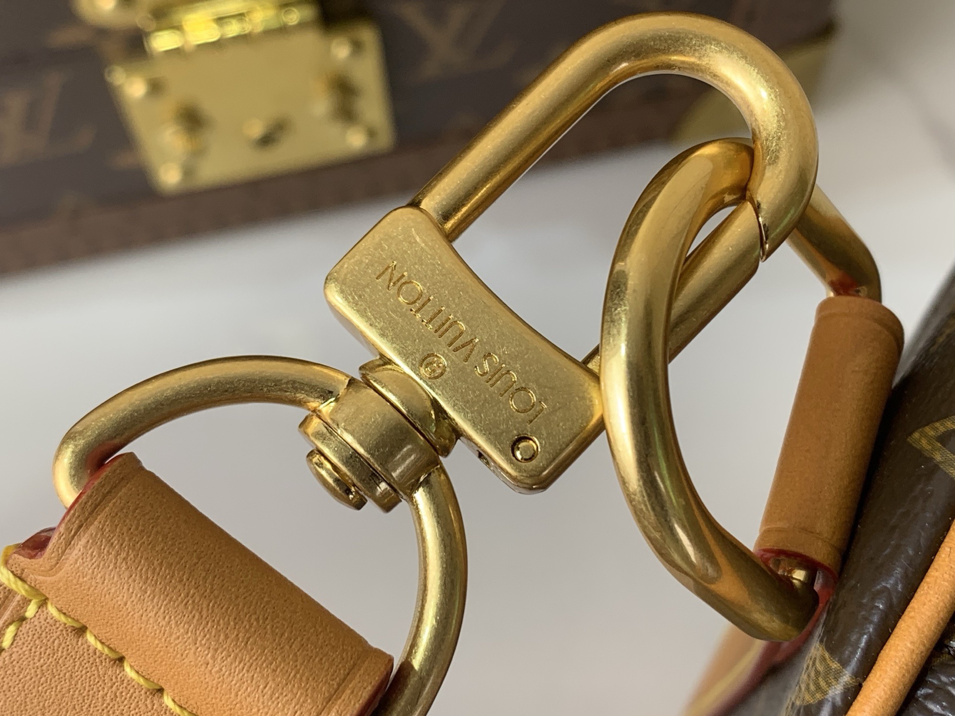 LV Style Beige Leather Travel Bag style reference detail image 6 from source 770268