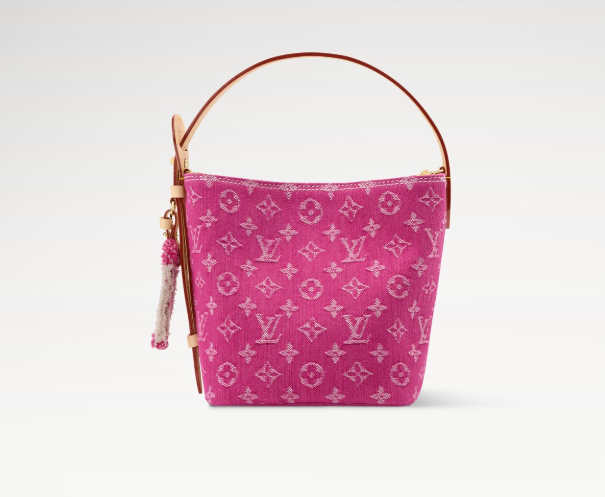 NO:763053,[All In BB bucket bag] M27626 rose red 28107 blue (denim denim),19860909【All In BB 水桶手袋】M27626 玫红色 28107 蓝色（丹宁牛仔）,,Bag