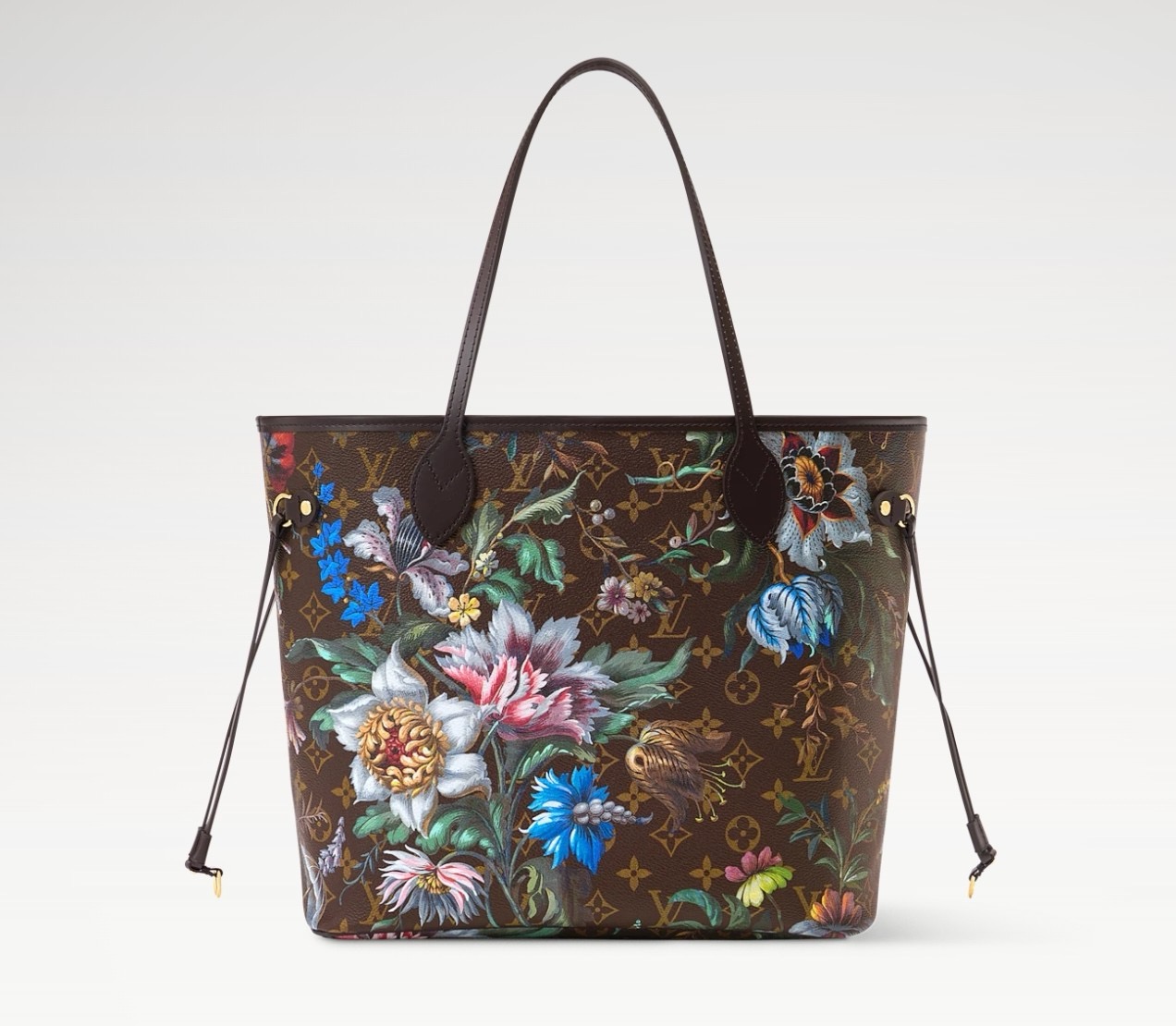 NO:763011,[Neverfull medium handbag] M28918 presbyopia (flower silk screen),19860909【 Neverfull 中号手袋】M28918 老花（花卉丝印）,,Bag
