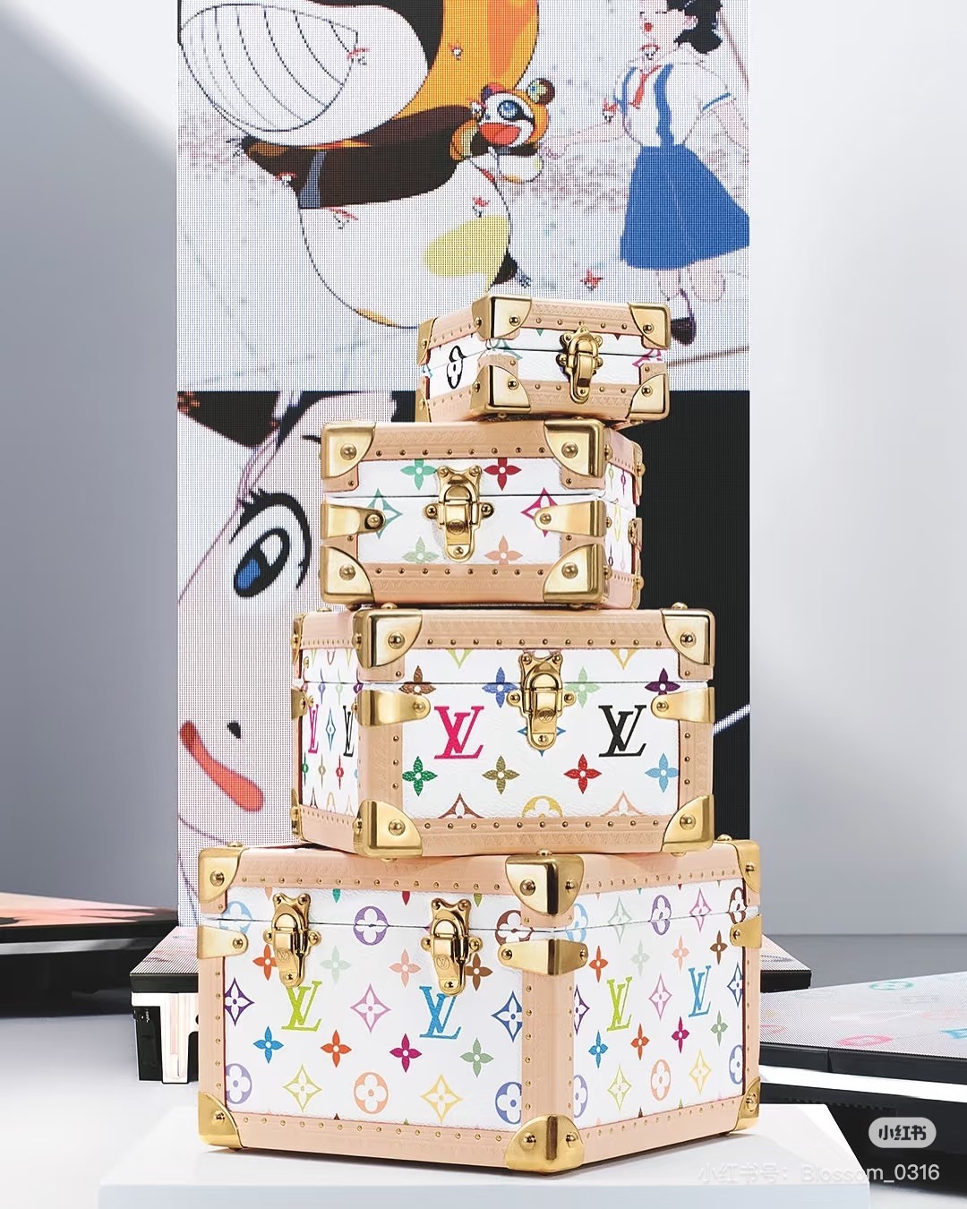 NO:762931,[LV x TM MALLE YRAMIDE Hard Case] ​​m13126 White Color/Takashi Murakami Counter Picture,,louis vuitton19860909【LV x TM MALLE YRAMIDE 硬箱】 m13126 白彩/村上隆 专柜图,,louis vuitton,Bag