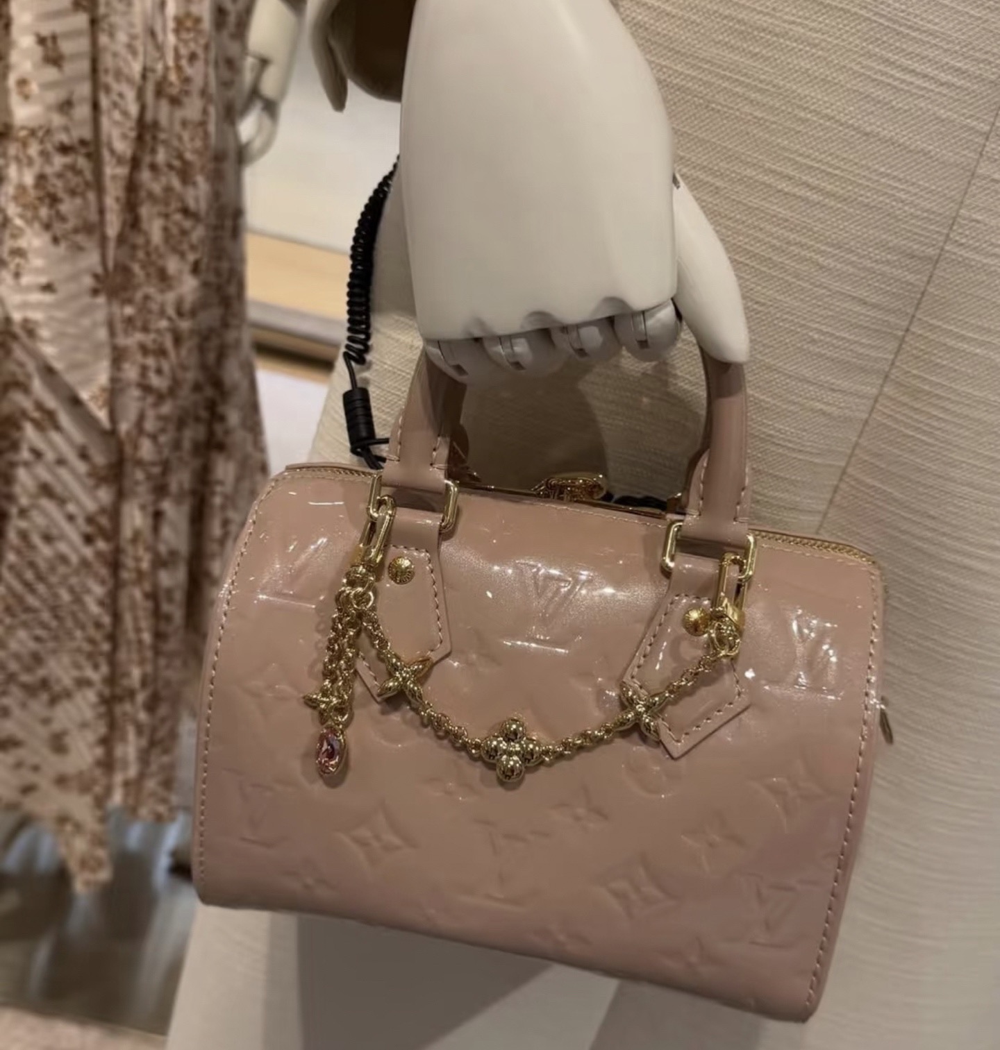 NO:766861,【Seedy Bandoulière 20】m27170 Apricot Pink/Patent Leather Counter Picture,19860909【Seedy Bandoulière 20】m27170 杏粉色/漆皮 专柜图,,Bag