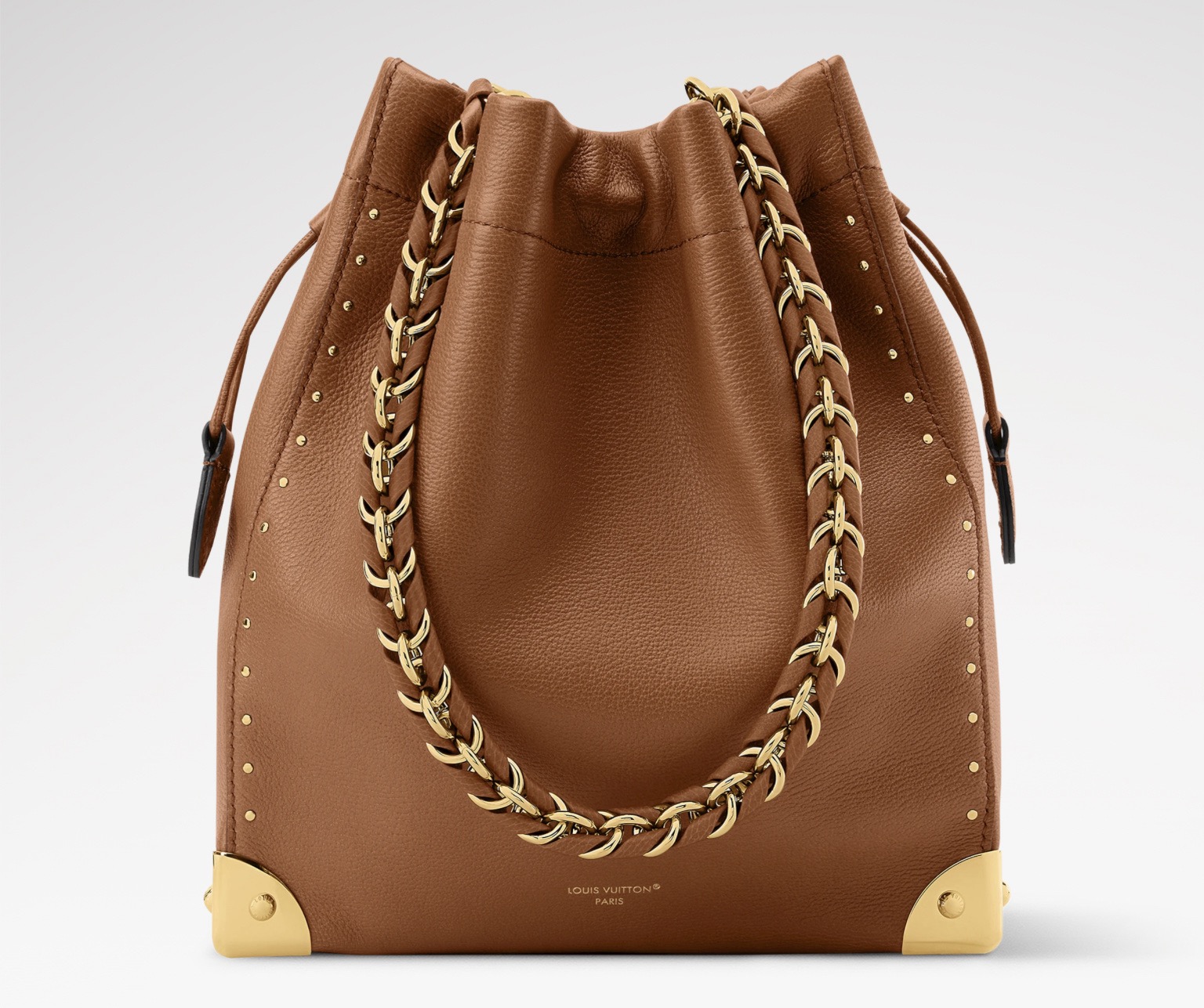 NO:766914,[NO TRUNK bucket handbag] m29131 brown m29391 black (rivet) combination picture,19860909【NO TRUNK 水桶 手袋】 m29131 棕色 m29391 黑色（铆钉）组合图,,Bag