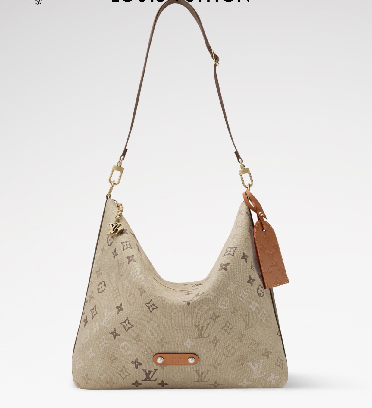 NO:812327,[VAGABOND HOBO handbag] m26931 apricot gray/gradient silk screen,19860909【VAGABOND HOBO 手袋】 m26931 杏灰色/渐变丝印,,Bag