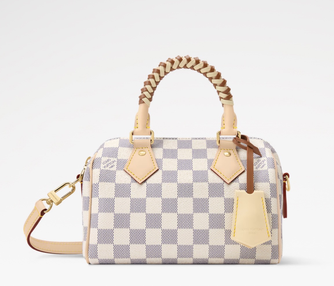 NO:812525,[Seedy Bandoulière 20 handbag] N40950 white check/apricot (woven),19860909【Seedy Bandoulière 20手袋】N40950 白格/ 杏色（编织）,,Bag