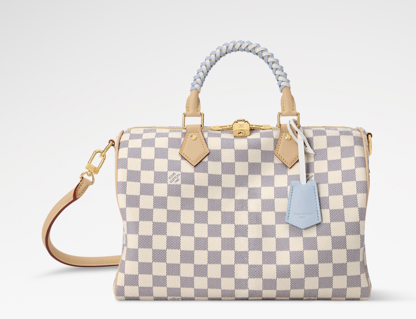 NO:812559,[SEEDY 30 SOFT handbag] N40908 white check/blue (woven),19860909【SEEDY 30 SOFT 手袋】 N40908 白格/蓝色（编织）,,Bag