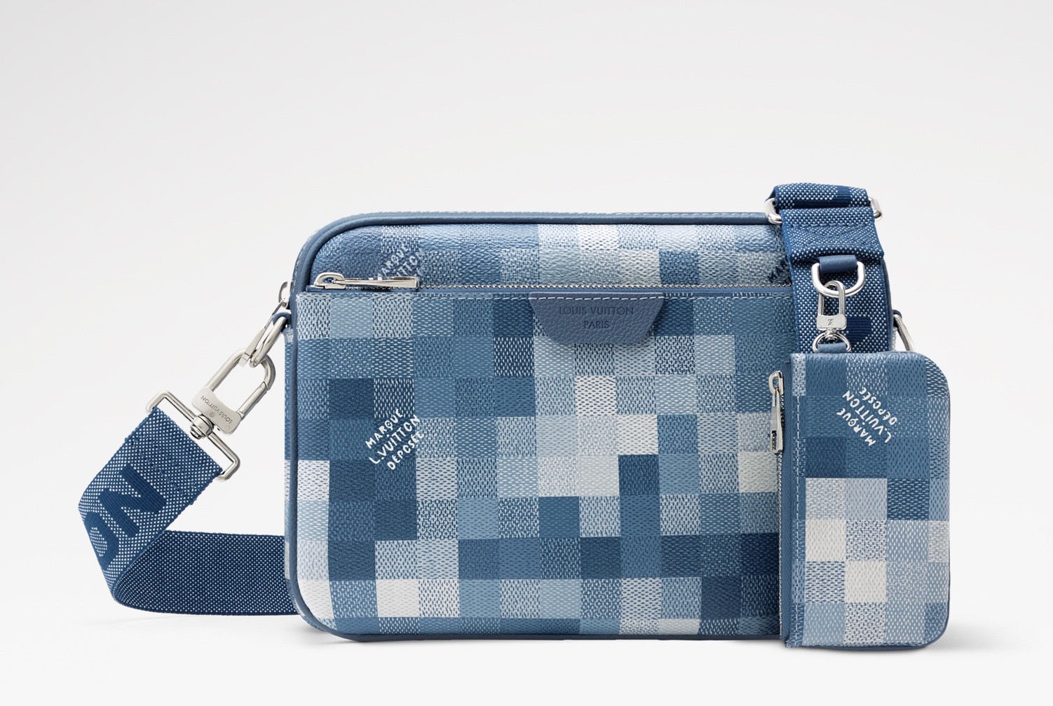 NO:812419,[TRIO messenger bag] m28601 blue/mosaic,19860909【TRIO 邮差包】 m28601 蓝色/ 马赛克,,Bag