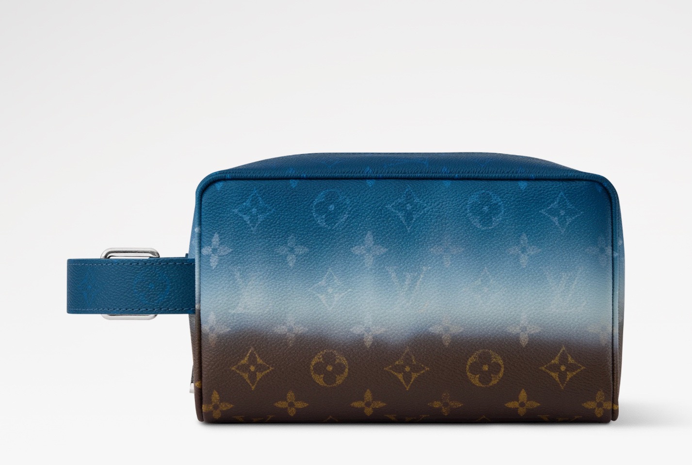 NO:812256,Top original order [LV  Top-quality graphics. Technical printing creates a bright layered effect. Leather trim and handles complete the whole. A sturdy central zipper and a spacious interior make it an eye-catching choice for storing toiletries. Dimensions: 23 x 13 x 12 cm. 3714045 (Length x Height x Width),, louis vuitton19860909顶级原单【LV X THE DARJEELING LIMITED LOCKER DO KIT 盥洗袋】 m28228 老花拼蓝色（拼色渐变） 本款 Locker Do Kit 盥洗袋为 Monogram igment hr涂层帆布渲染渐变 Monogram Ebene 顶级图案.科技印花工艺缔造明丽层叠效果.皮革镶边与手柄完善整体.坚固中央拉链与宽敞内里成就收纳梳洗用品的瞩目之选. 尺寸23 x 13 x 12 厘米.3714045 (长度 x 高 x 宽),,louis vuitton,Bag