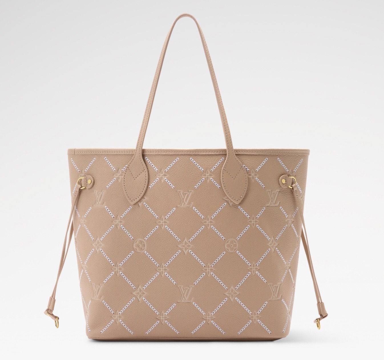 NO:812469,[NEVERFULL medium handbag] M29486 apricot/embroidery,19860909【NEVERFULL 中号手袋】 M29486 杏色/刺绣,,Bag