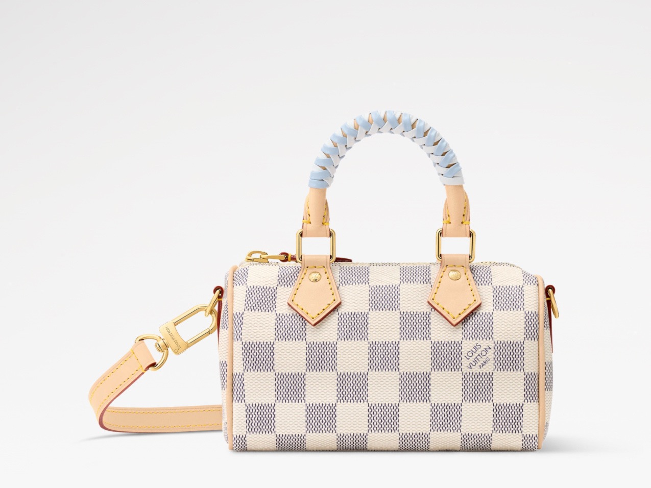 NO:812535,【NANO SEEDY handbag】N40918 white check/blue (woven),19860909【NANO SEEDY 手袋】N40918 白格/蓝色（编织）,,Bag