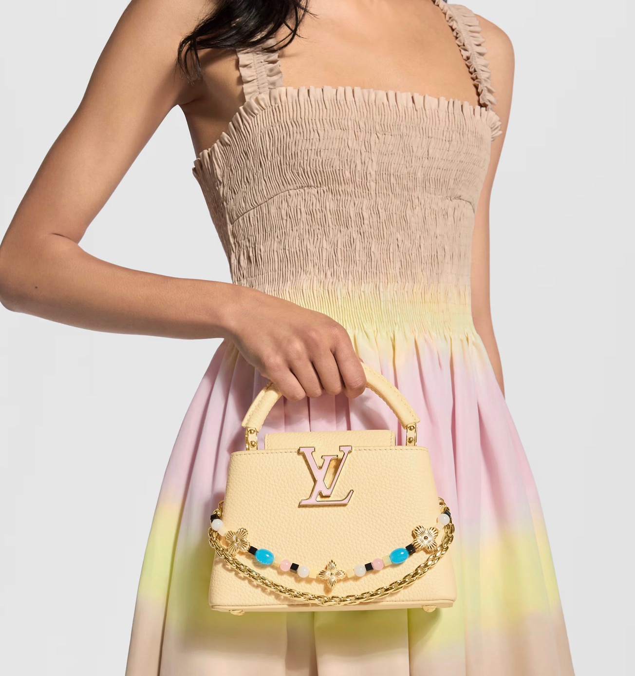 NO:879806,[CAUCINES mini handbag] m28716 yellow/flower chain,19860909【CAUCINES 迷你手袋】 m28716 黄色/花卉链条,,Bag
