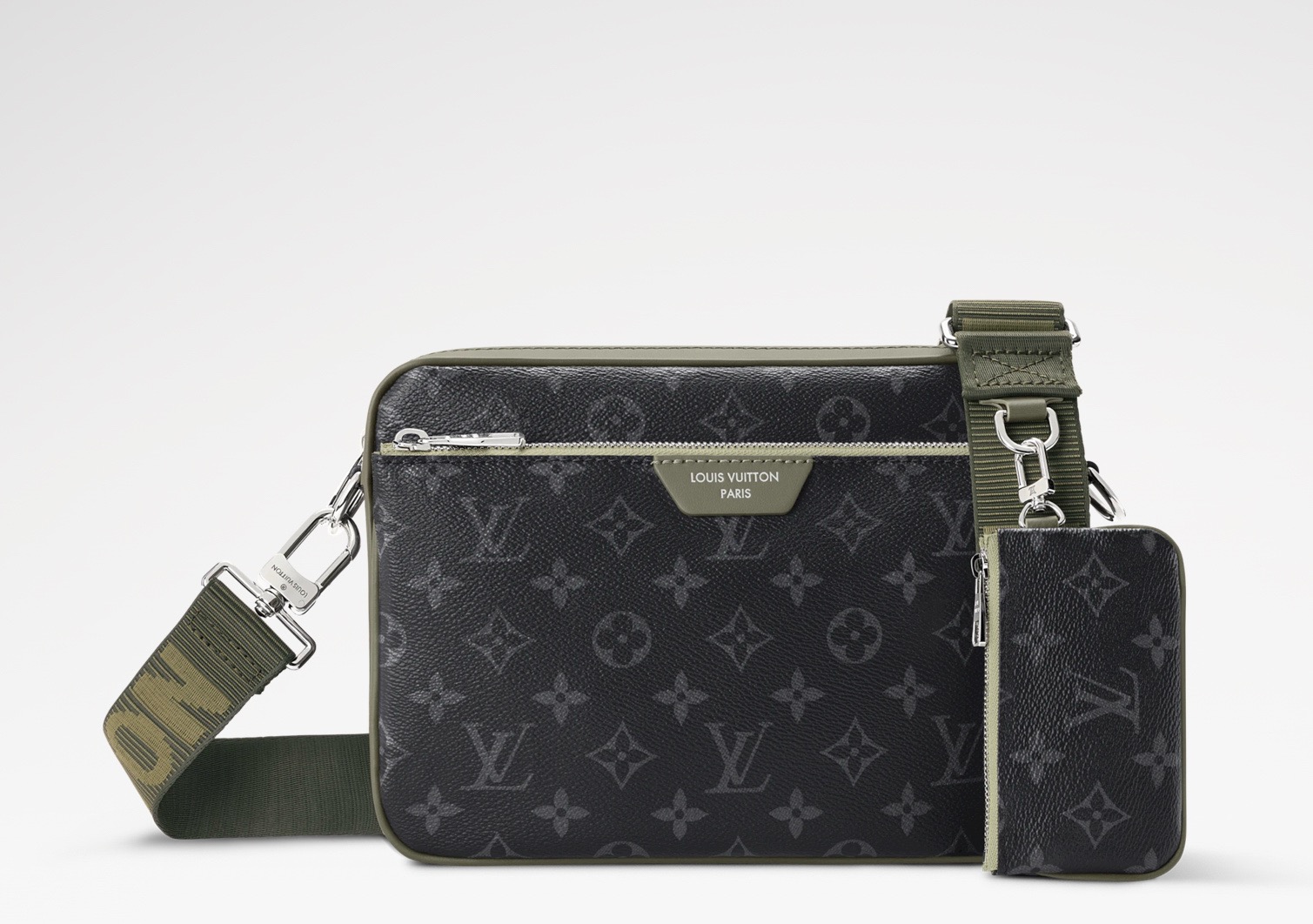 NO:894426,[TRIO messenger bag] M28628 black flower/green,19860909【TRIO 邮差包】M28628 黑花/绿色,,Bag