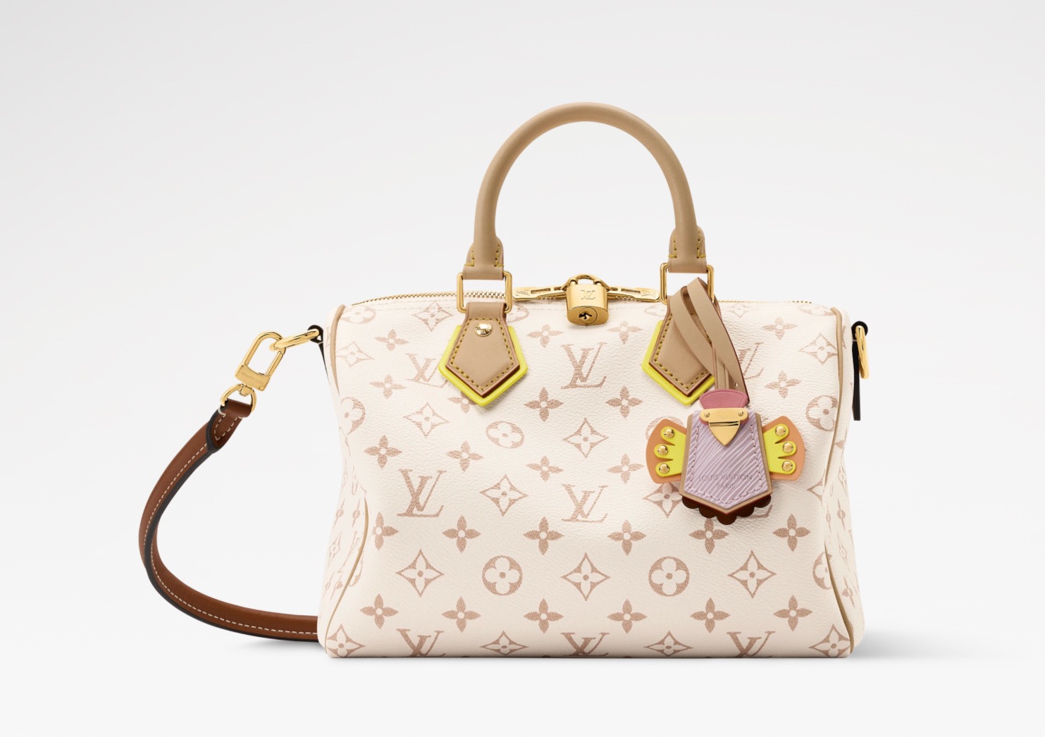 NO:919703,【SPEEDY BANDOULIRE 25 Handbag】M2A Dune Color/Color Matching,19860909【SPEEDY BANDOULIRE 25 手袋】M2A 沙丘色/拼色,,Bag