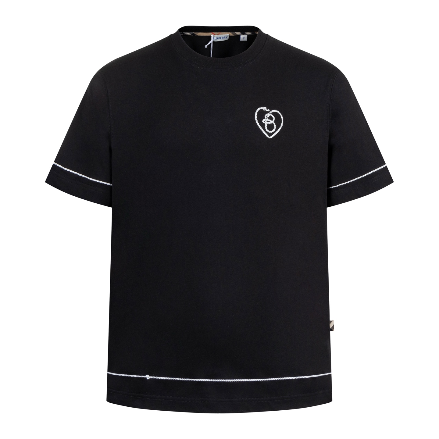 [Suministro exclusivo] BBR Valentine's Day Limited Love Knot mangas cortas (negro) La tela está hecha de tela lisa de a…