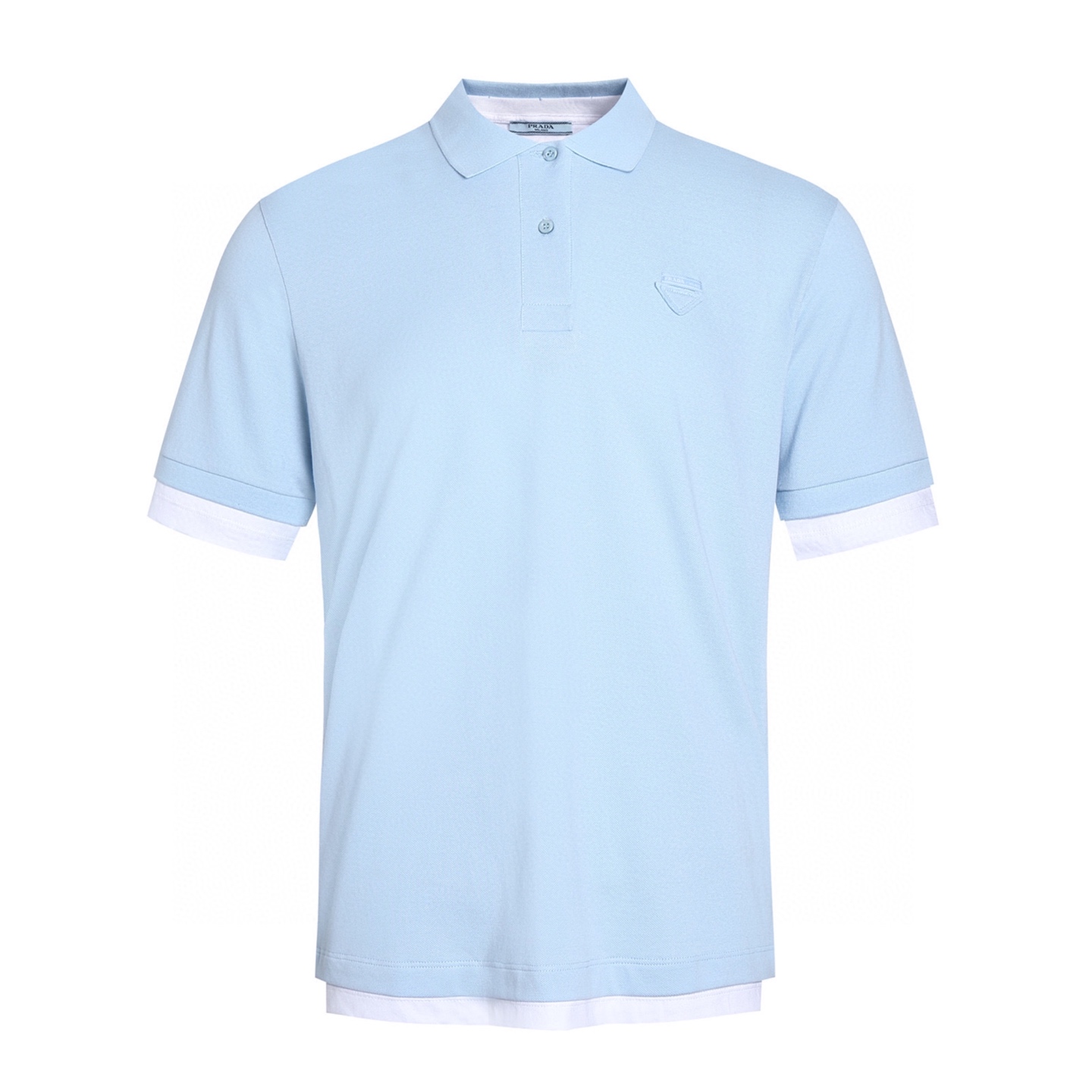 [Suministro exclusivo] Polo Pra falso de dos piezas con logo triangular (azul) comprado y desarrollado a partir del 665…