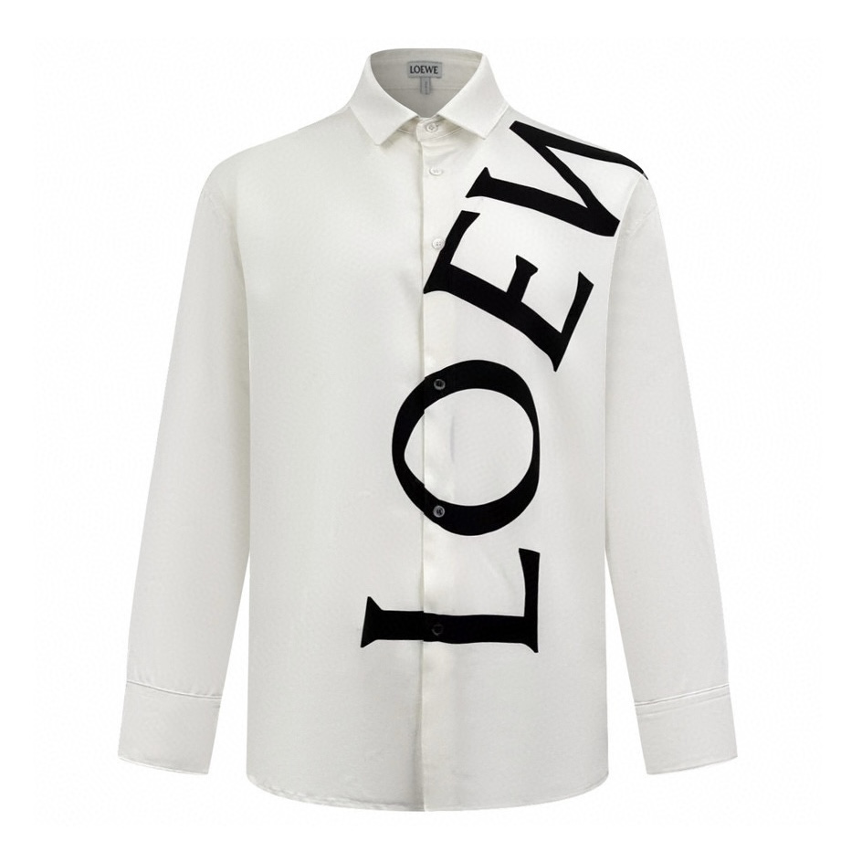 🅿️250 【Suministro exclusivo】 Camisa de manga larga con estampado de logo cruzado de Loewe, desarrollada a partir de la…