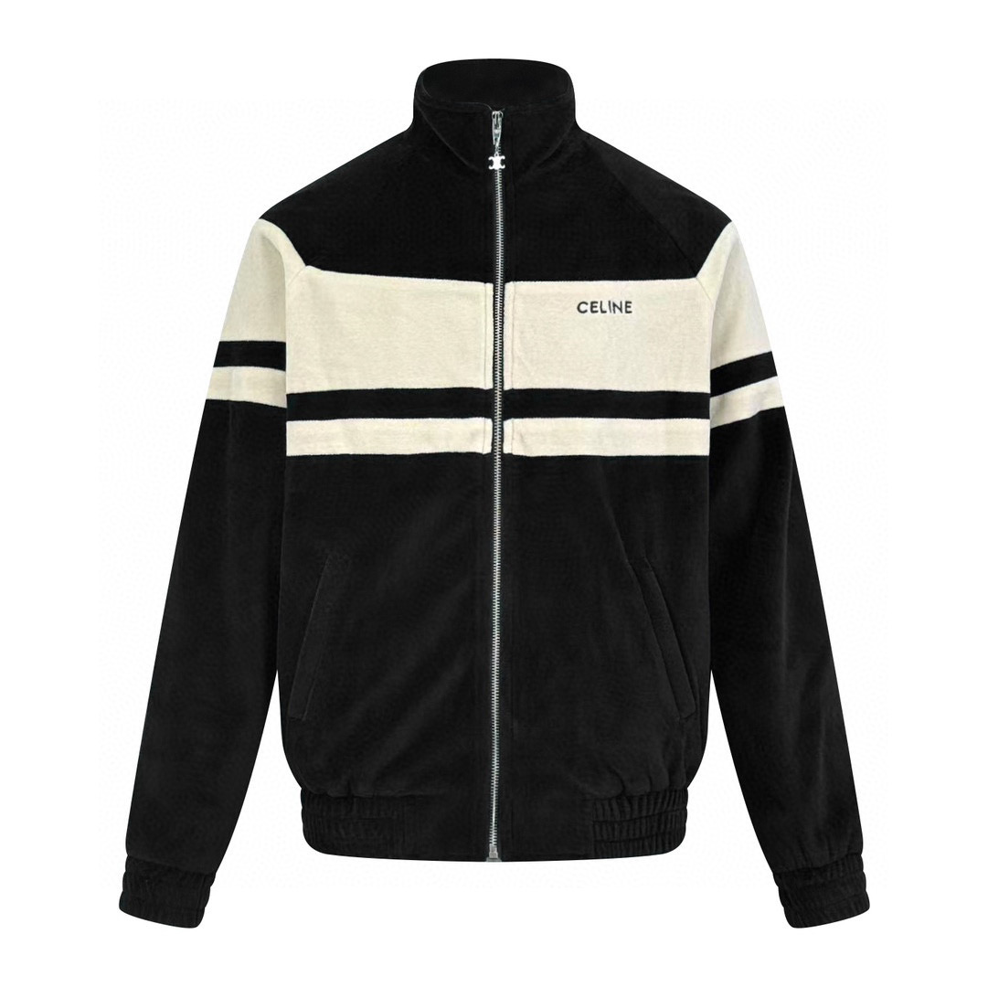 【供应独家】 Chaqueta de terciopelo bordada con logo de Celine en colores contrastados. Comprada originalmente por 15,000 par…