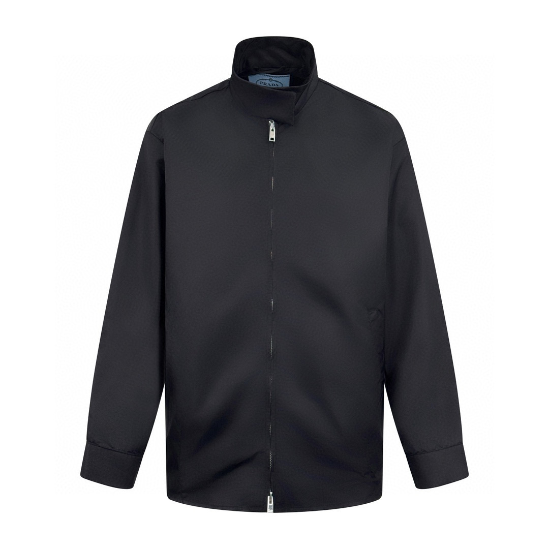 [Suministro exclusivo] Chaqueta de nailon regenerado con logo triangular Pra. Compra original de 18.800. Seda protector…