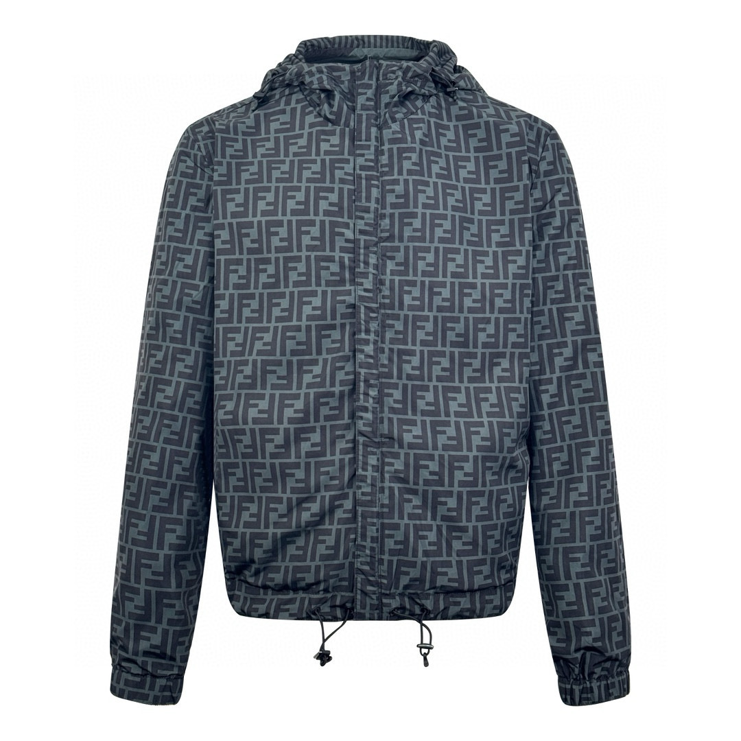 【Suministro exclusivo】 FD Chaqueta reversible de doble cara con estampado completo doble F (gris) Original 17.500 compr…