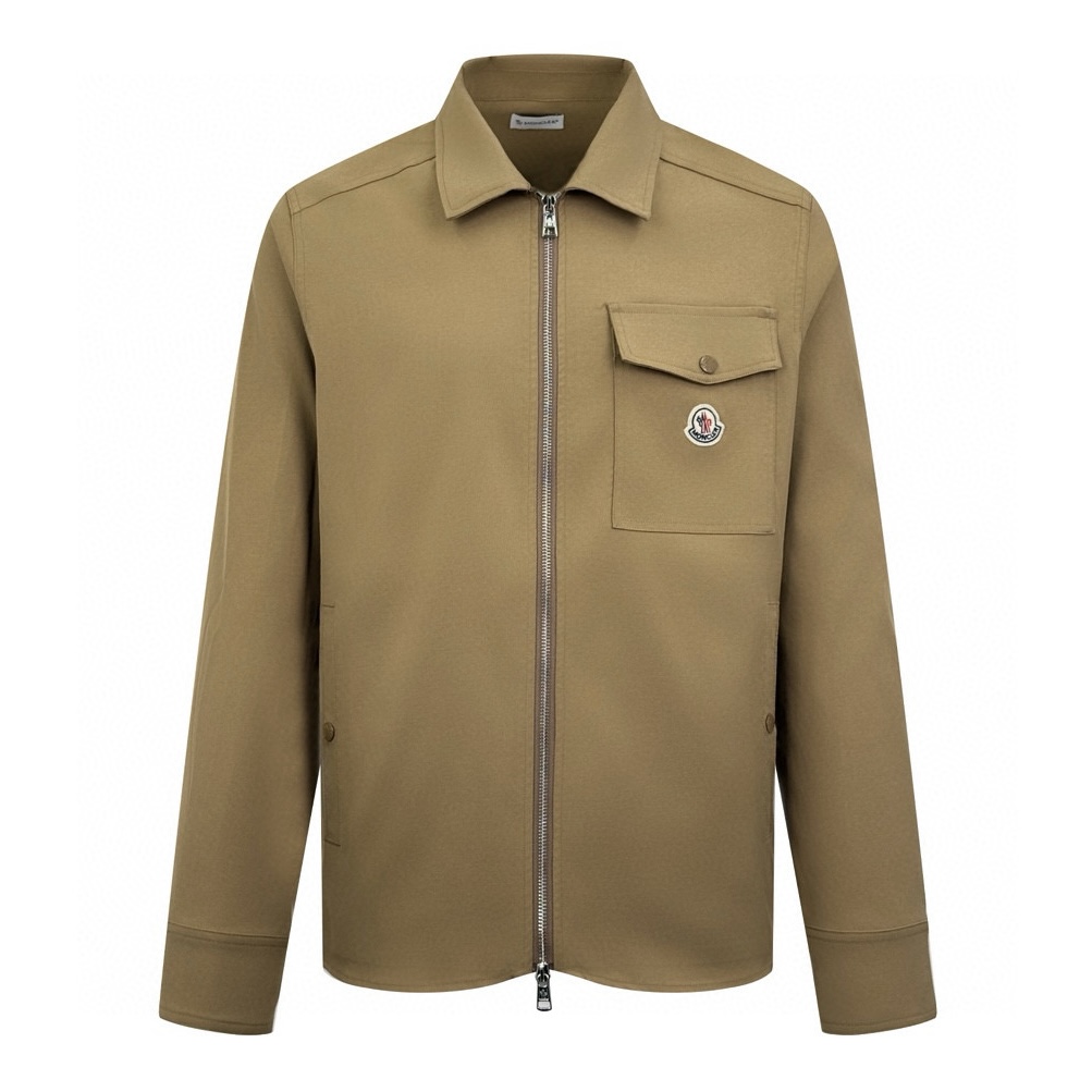 【Suministro exclusivo】 Chaqueta con cremallera de Moncler con bolsillo y logotipo (color caqui). Original comprado por …