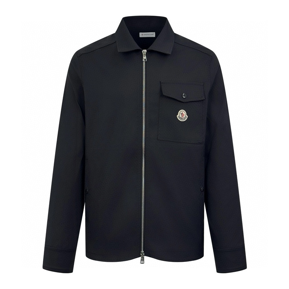 【Suministro exclusivo】 Chaqueta con cremallera de Moncler con bolsillo y logotipo (negro). Original comprado por 7.100 …