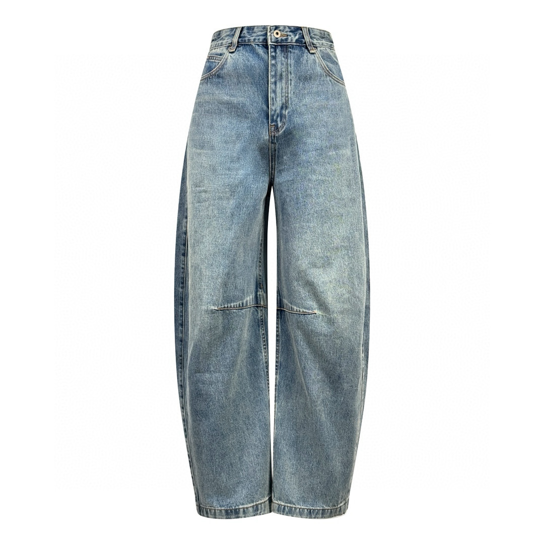 🅿️280 【Suministro Exclusivo】 Pantalones vaqueros cónicos Loewe Anagram (azul claro). Compra original de 7.800 para des…