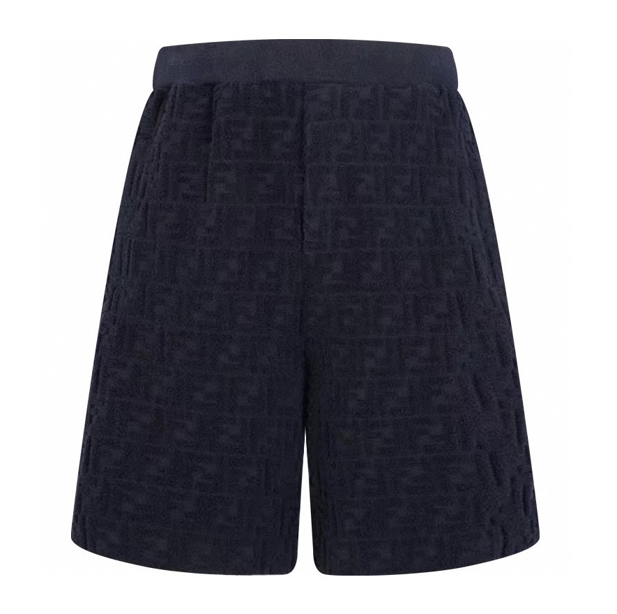 【Suministro exclusivo】 FD Pantalones cortos de algodón afelpado con estampado completo (azul marino) Original 9.000 com…