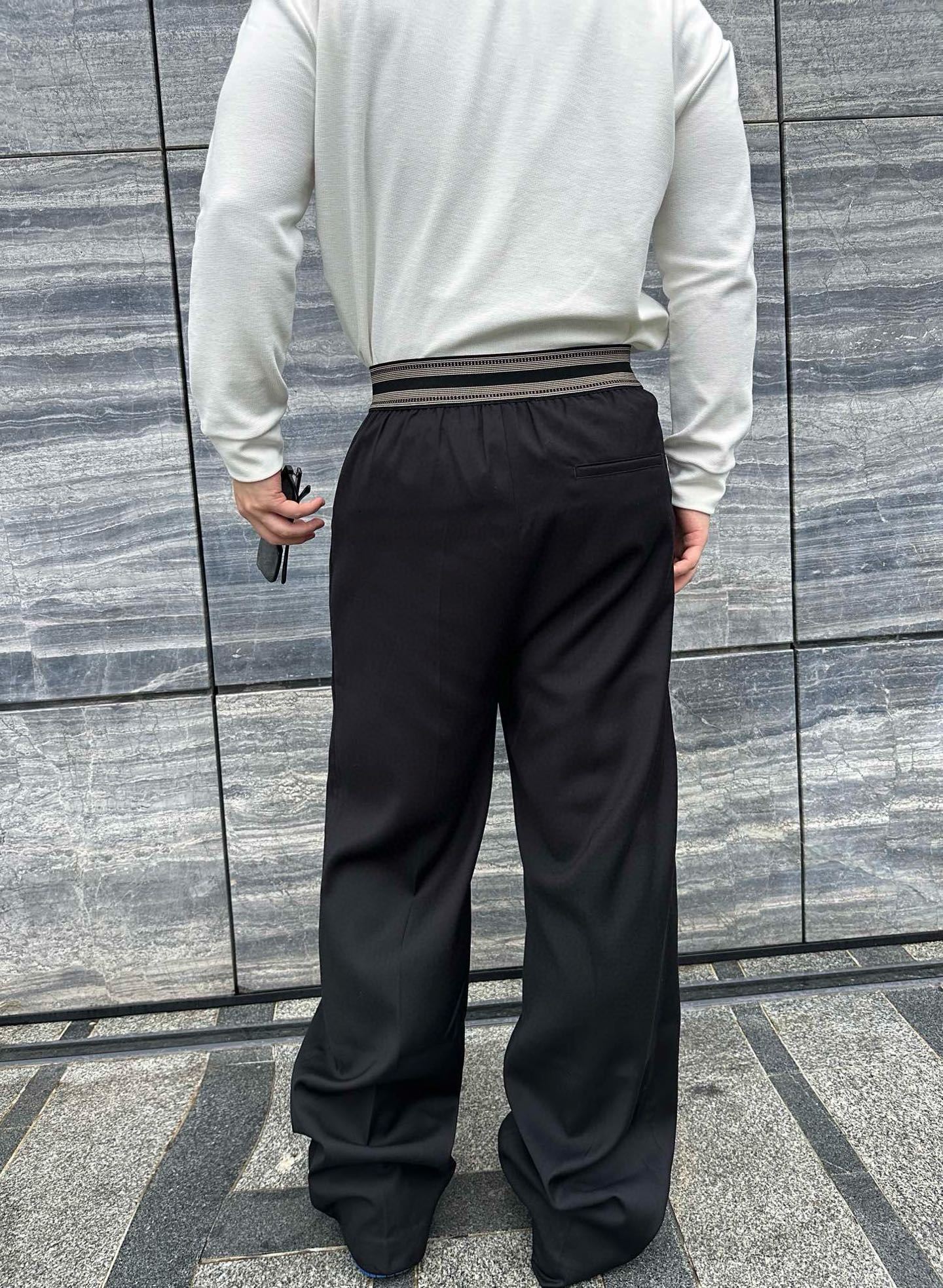 【上身图】Loewe 织带拼接休闲长裤