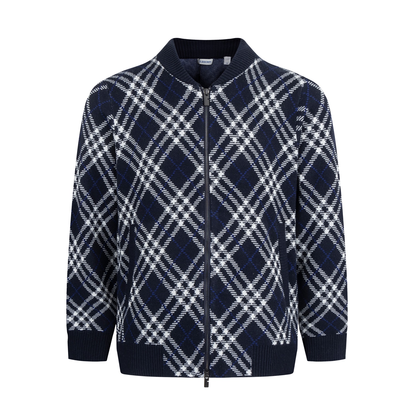 [Suministro exclusivo] Chaqueta tipo suéter con cremallera diagonal de diamantes BBR. El producto original fue comprado…