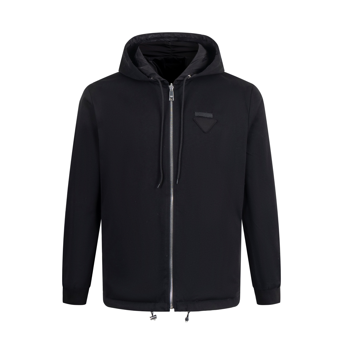 Prada Re-Nylon Reversible Hooded Jacket, Black, Comfortable and Durable