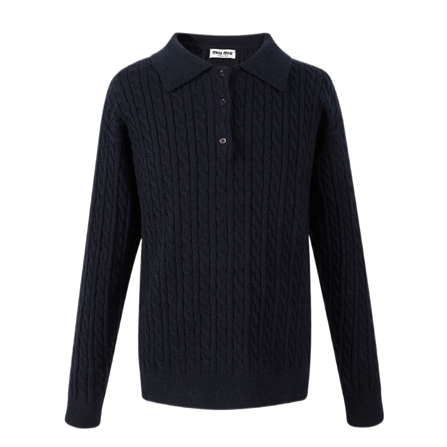 【Suministro exclusivo】 Polo de cachemira trenzado MiuMiu. Original comprado por 19.200 para desarrollo. La tela utiliza…