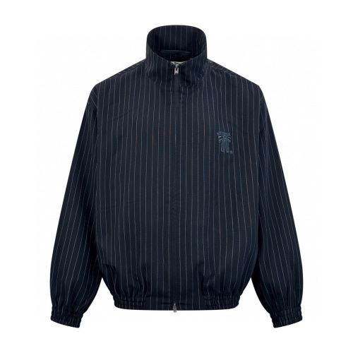 Acne Studios Striped Jacket with Bow Embroidery - Elegant & Sporty 1 Acne Studios Striped Jacket with Bow Embroidery - Elegant & Sporty