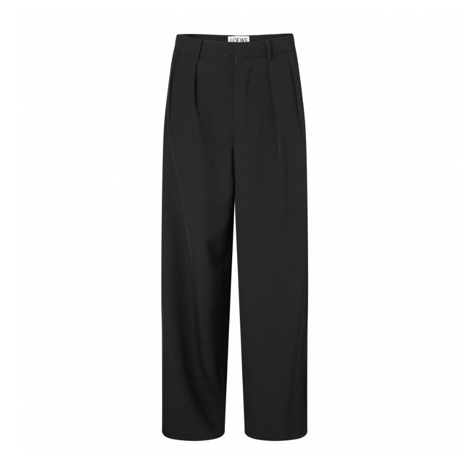 🅿️210 【Suministro exclusivo】 Pantalones de vestir rectos de Loewe en color liso. La tela está hecha de una mezcla de 9…