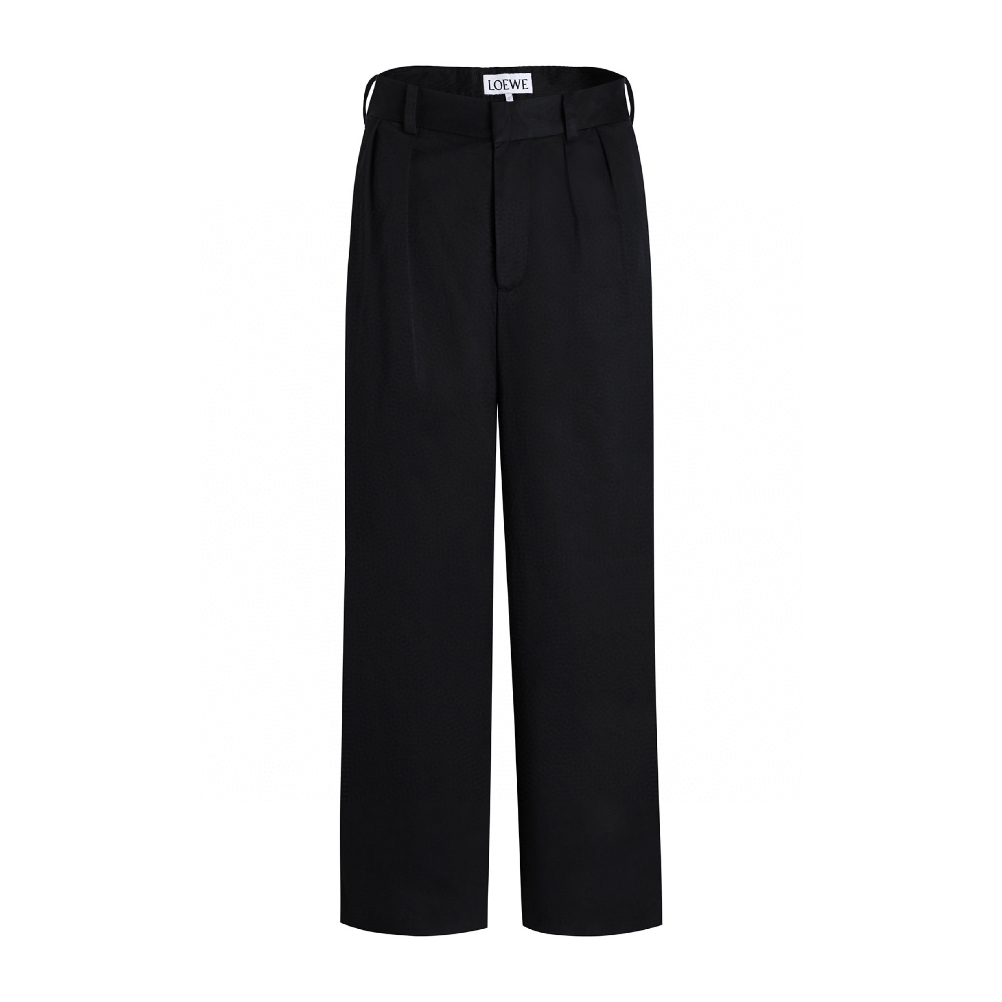 🅿️200 【Exclusivo】 Pantalones plisados de algodón liso Loewe 25SS. Original comprado por 7,800. La tela es una sarga de…