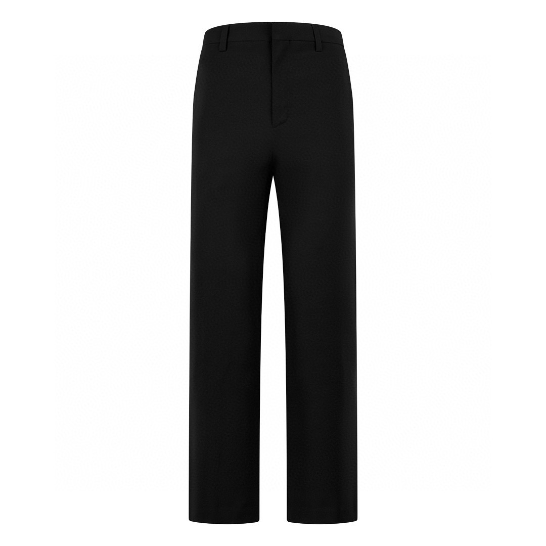 [Suministro exclusivo] Pantalones casuales de traje con logo triangular Pra. La versión original se compró por 10.700 y…