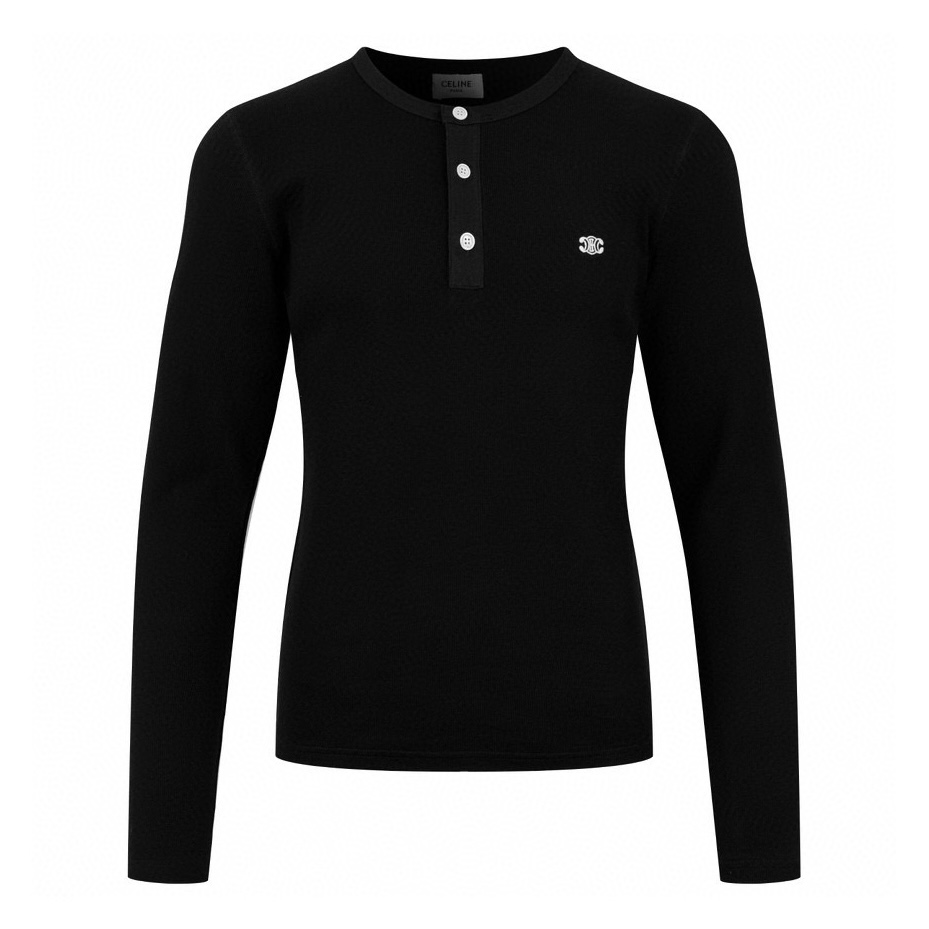 【供应独家】 Jersey de manga larga Celine con bordado del Arco de Triunfo (negro) Original 5.900 comprado para desarrollo, la…
