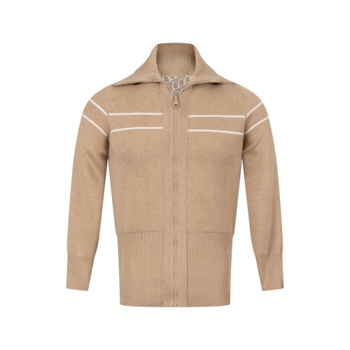 Dior Khaki Reversible Oblique Zip-Up Knit Sweater Military Collar 1 Dior Khaki Reversible Oblique Zip-Up Knit Sweater Military Collar