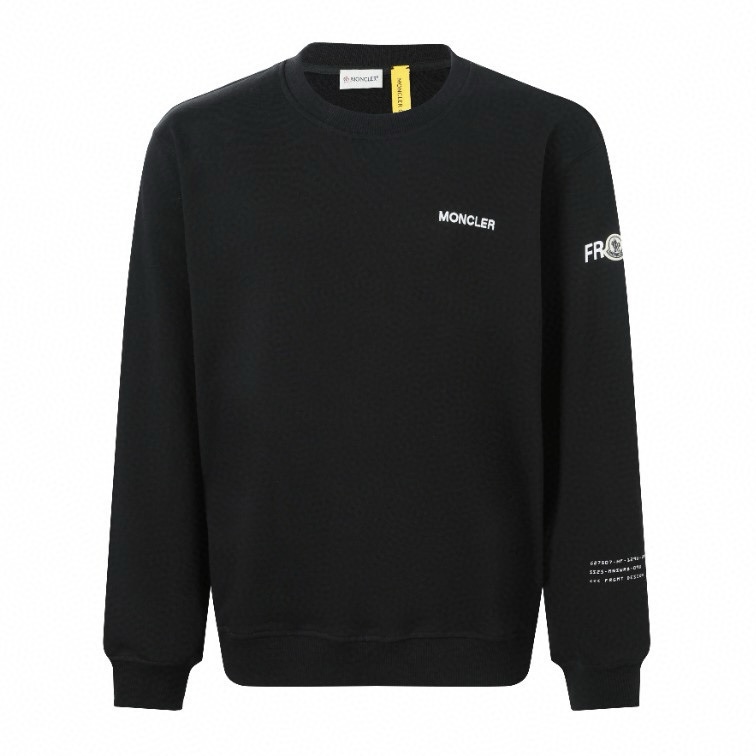 【Suministro exclusivo】 Moncler sudadera de cuello redondo colaboración con Hiroshi Fujiwara (negro). La tela está tejid…