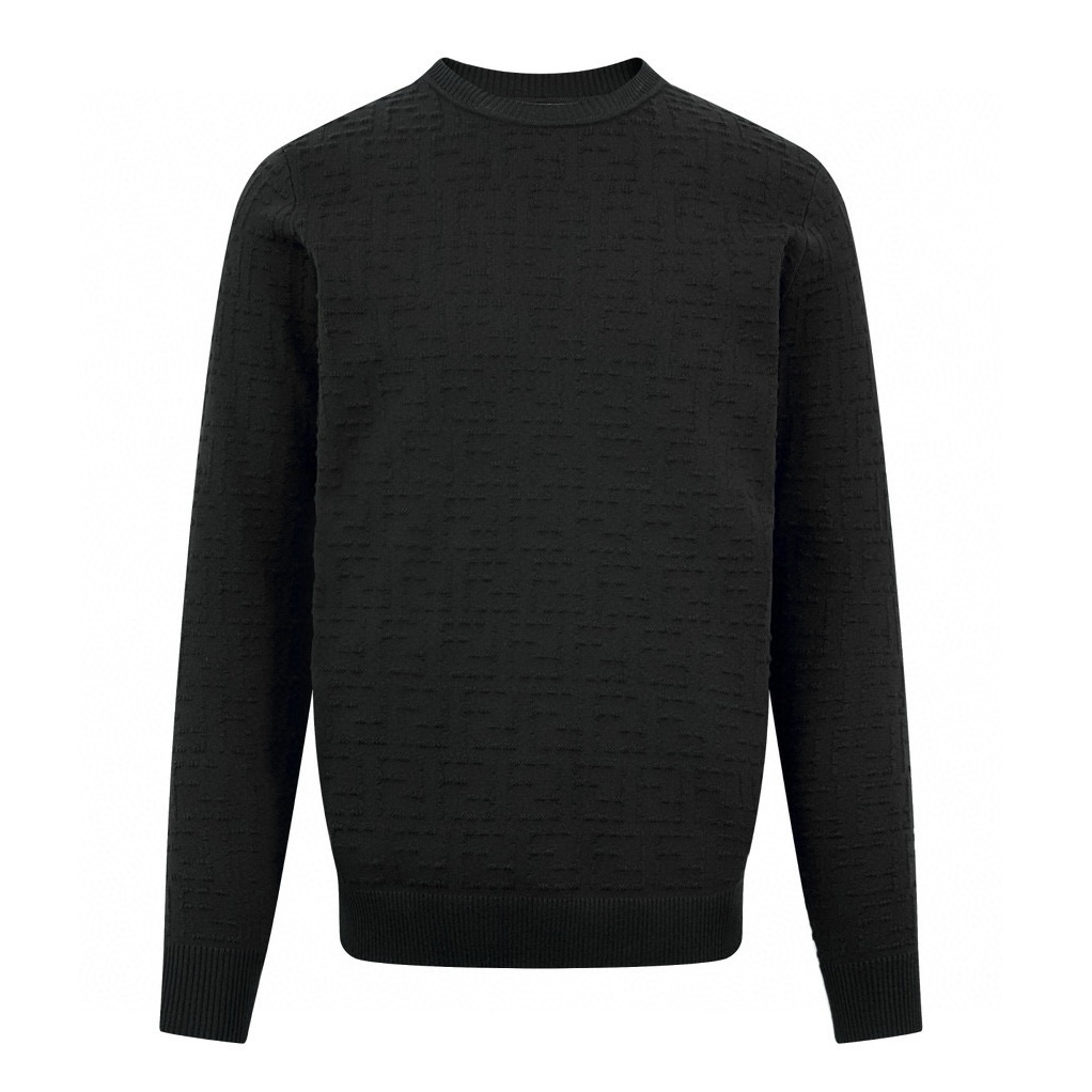 【Suministro exclusivo】 FD Suéter de cuello redondo jacquard FF de impresión completa. Original comprado por 10,800 para…