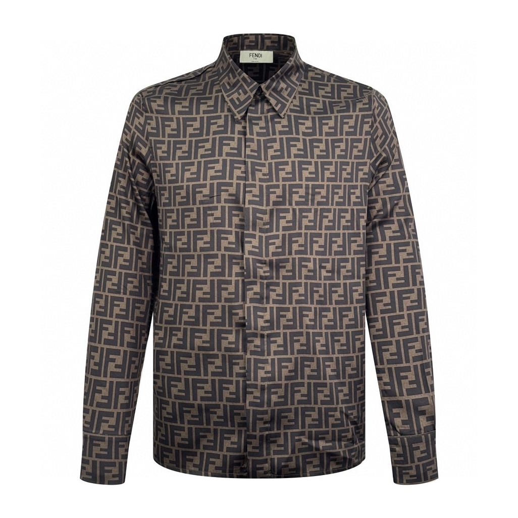 【Suministro exclusivo】 FD Camisa de manga larga FF de impresión completa (marrón). Original comprado por 14,200 para de…