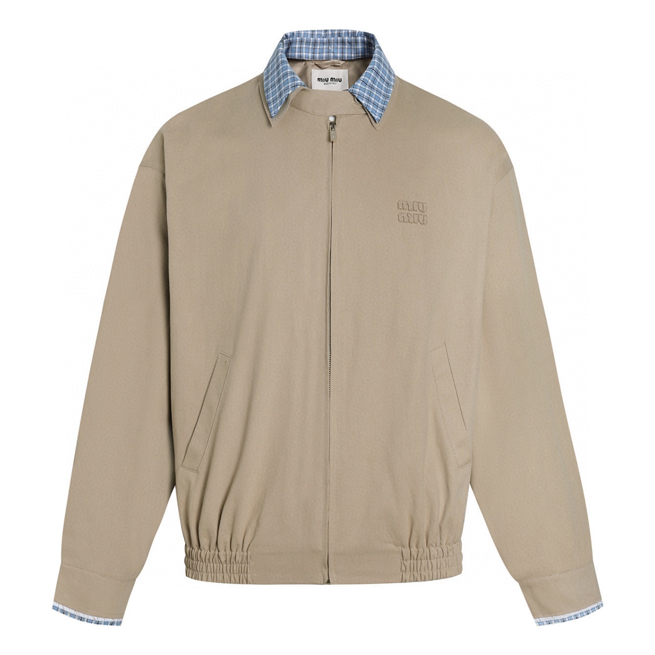 【Suministro exclusivo】 Chaqueta tipo chaleco de dos piezas con cuello a cuadros MiuMiu. Comprada y desarrollada a parti…